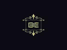 Letter Be Logo Icon, Initial Be Luxury Logo Letter Vector