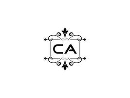 Creative Ca Logo Image, Monogram Ca Luxury Letter Design vector