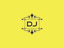 icono de logotipo de dj colorido, logotipo de letra de lujo de dj minimalista stock vector