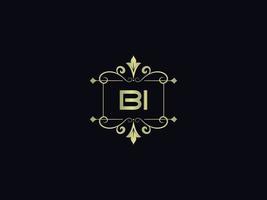 Letter Bi Logo Icon, Initial Bi Luxury Logo Letter Vector