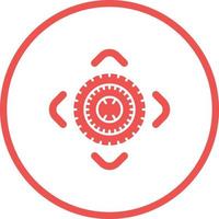 Target Glyph Round Circle Icon vector