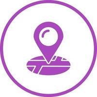 Location Glyph Round Circle Icon vector