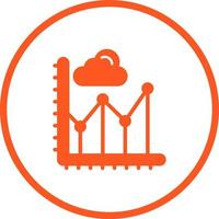Forecast Glyph Round Circle Icon vector