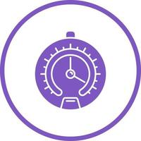 Barometer Glyph Round Circle Icon vector