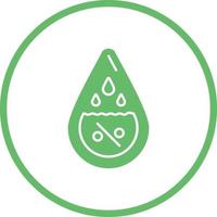 Humidity Glyph Round Circle Icon vector