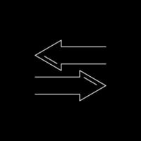 Left Right arrows line icon vector