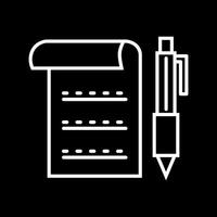 Beautiful write report vector line icon