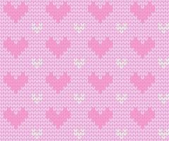 Knitted heart seamless pattern background vector illustration