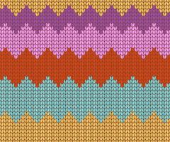 Knitted zigzag seamless pattern background vector illustration