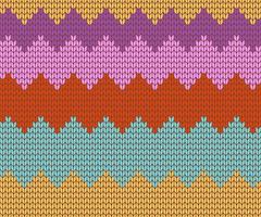 Knitted zigzag seamless pattern background vector illustration