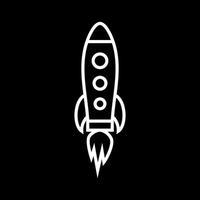 Beautiful Rocket vector line icon