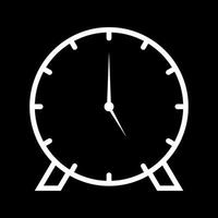 hermoso icono de línea de vector de reloj