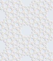 Embossed ornament. Arabic pattern. Gray with gold. vector