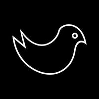 Beautiful Cute bird vector line icon