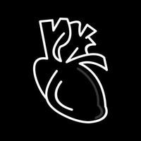 icono de línea de vector de corazón hermoso