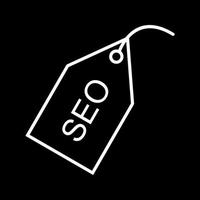 Beautiful SEO tags vector line icon