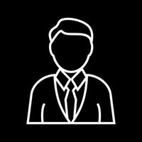 Beautiful Businessman Vector line icon