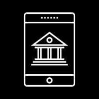 Beautiful mobile banking Vector line icon