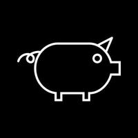 Beautiful Piggy Vector line icon