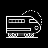 hermoso icono de línea de vector de tren bala