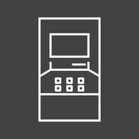 Beautiful ATM Machine Line Vector Icon