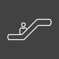 Beautiful escalator Line Vector Icon