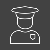 Beautiful Security Guard Line Vector Icon