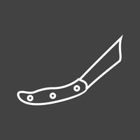 hermoso icono de vector de línea de cuchillo