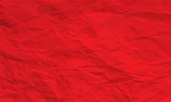 Red wide crumpled paper texture background. crush paper so that it becomes creased and wrinkled. vector