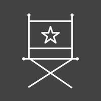 Beautiful Director Chair Line Vector Icon