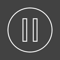 Beautiful Pause Button Line Vector Icon