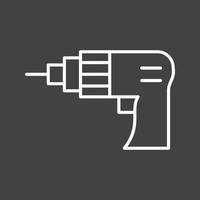 Beautiful Drill Machine Line Vector Icon