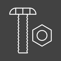 Beautiful Nut and Bolt Line Vector Icon