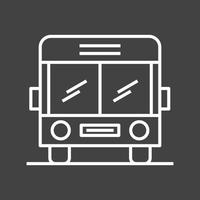 Beautiful School Bus Line Vector Icon