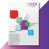 Brochure or flyer layout template, annual report cover design background vector