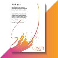 Brochure or flyer layout template, annual report cover design background vector