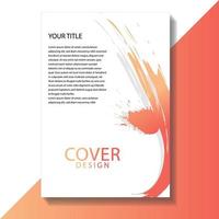 Brochure or flyer layout template, annual report cover design background vector