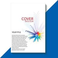 Brochure or flyer layout template, annual report cover design background vector