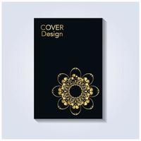 golden vintage cover design on black vector