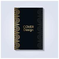 golden vintage cover design on black vector