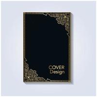 golden vintage cover design on black vector