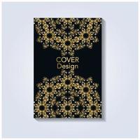 golden vintage cover design on black vector