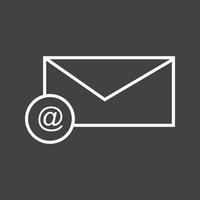 Beautiful G Mail Line Vector Icon