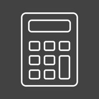 Beautiful Calculator Line Vector Icon