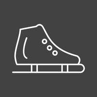 icono de vector de línea de zapato de patinaje hermoso