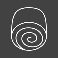 Beautiful Swiss roll Line Vector Icon