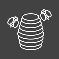 Beautiful Hive Line Vector Icon