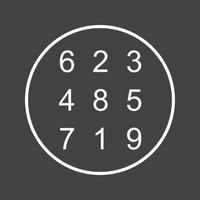 Beautiful Number Theory Line Vector Icon