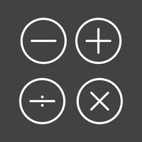 Beautiful Math Symbols Line Vector Icon