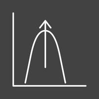 Beautiful Bell shaped graph line Vector Icon